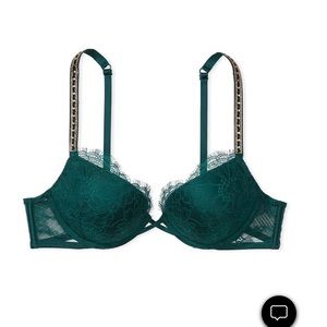 NWT Victoria Secret Bombshell Add-2-Cups Push-Up Bra 36C Black Ivy